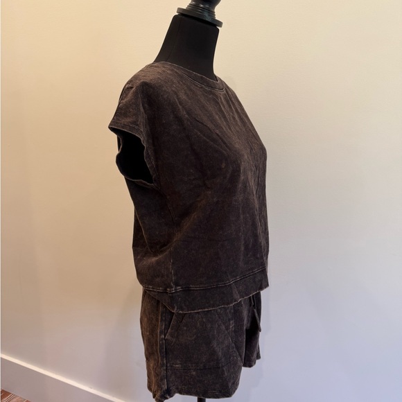 NWOT Zenana Premium 100% Cotton Washed Sleeveless Top & Shorts Set | Small - Picture 3 of 6